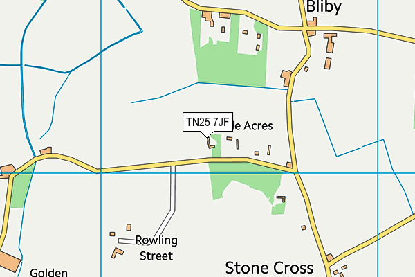 TN25 7JF map - OS VectorMap District (Ordnance Survey) TN25 7JF map - OS VectorMap District (Ordnance Survey)