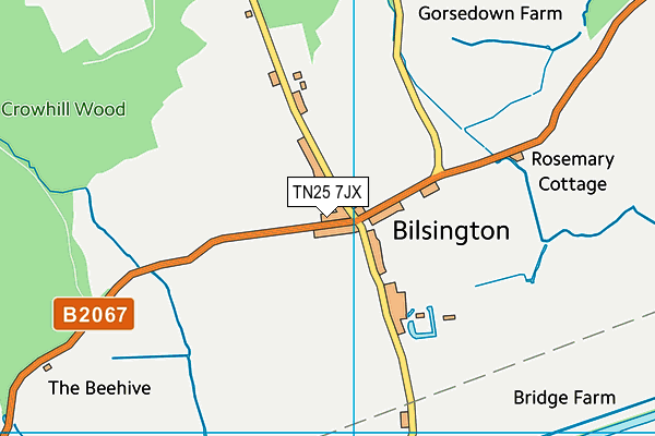 TN25 7JX map - OS VectorMap District (Ordnance Survey) TN25 7JX map - OS VectorMap District (Ordnance Survey)