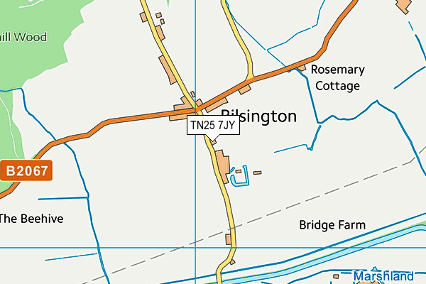 TN25 7JY map - OS VectorMap District (Ordnance Survey) TN25 7JY map - OS VectorMap District (Ordnance Survey)