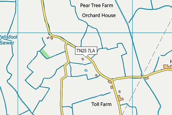 TN25 7LA map - OS VectorMap District (Ordnance Survey) TN25 7LA map - OS VectorMap District (Ordnance Survey)