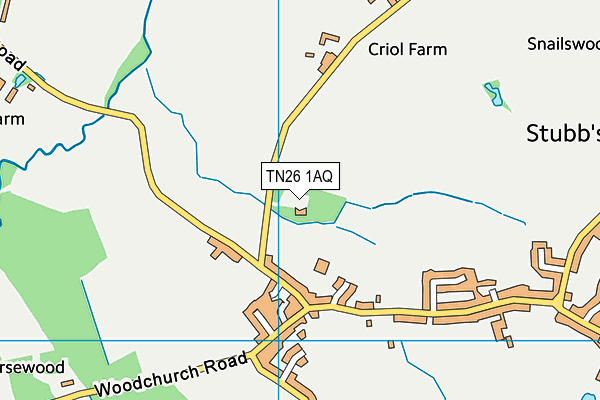 TN26 1AQ map - OS VectorMap District (Ordnance Survey) TN26 1AQ map - OS VectorMap District (Ordnance Survey)