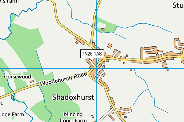TN26 1AS map - OS VectorMap District (Ordnance Survey)