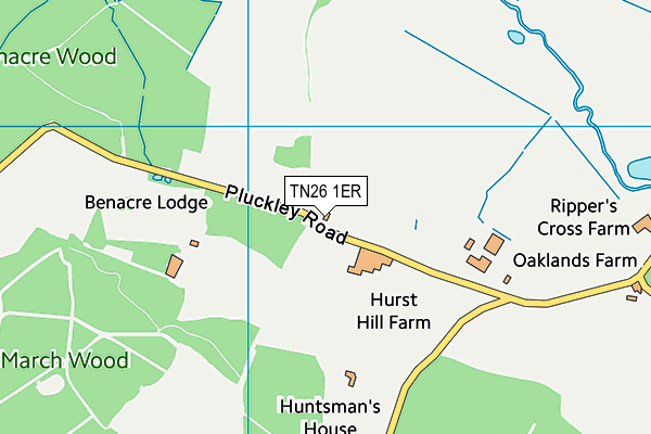 TN26 1ER map - OS VectorMap District (Ordnance Survey) TN26 1ER map - OS VectorMap District (Ordnance Survey)