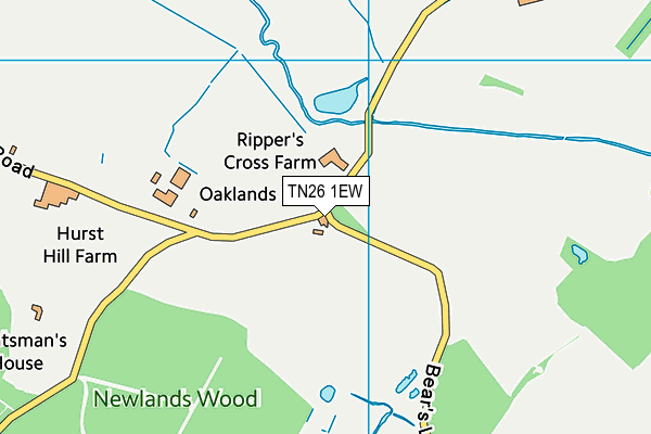 TN26 1EW map - OS VectorMap District (Ordnance Survey) TN26 1EW map - OS VectorMap District (Ordnance Survey)