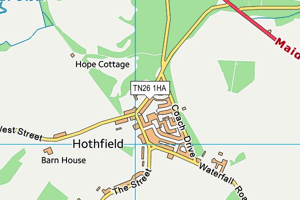 TN26 1HA map - OS VectorMap District (Ordnance Survey) TN26 1HA map - OS VectorMap District (Ordnance Survey)