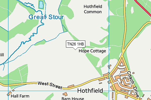 TN26 1HB map - OS VectorMap District (Ordnance Survey) TN26 1HB map - OS VectorMap District (Ordnance Survey)