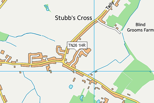 TN26 1HR map - OS VectorMap District (Ordnance Survey) TN26 1HR map - OS VectorMap District (Ordnance Survey)
