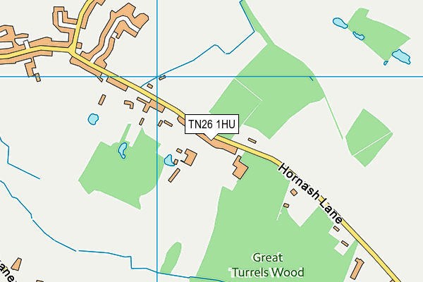 TN26 1HU map - OS VectorMap District (Ordnance Survey) TN26 1HU map - OS VectorMap District (Ordnance Survey)