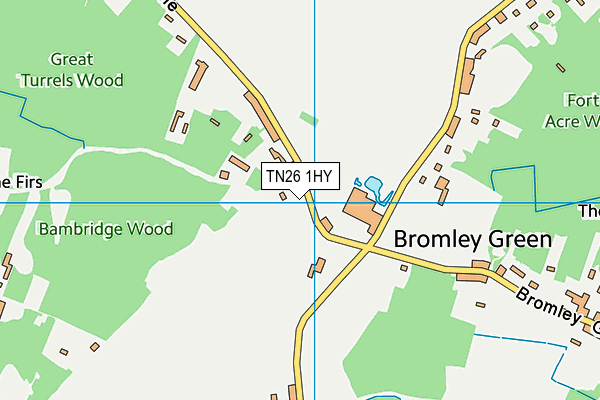 TN26 1HY map - OS VectorMap District (Ordnance Survey)