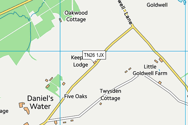 TN26 1JX map - OS VectorMap District (Ordnance Survey) TN26 1JX map - OS VectorMap District (Ordnance Survey)