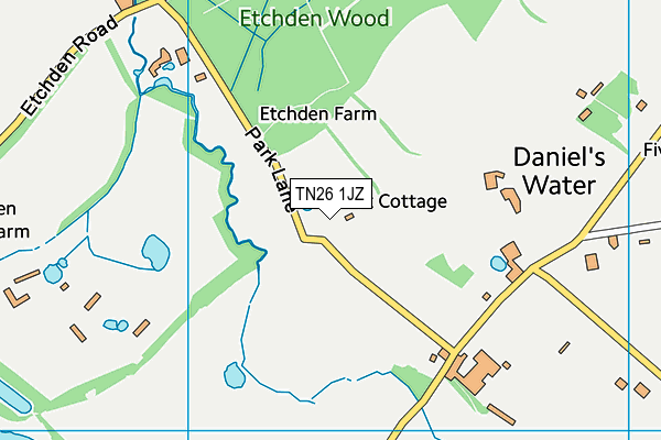 TN26 1JZ map - OS VectorMap District (Ordnance Survey) TN26 1JZ map - OS VectorMap District (Ordnance Survey)
