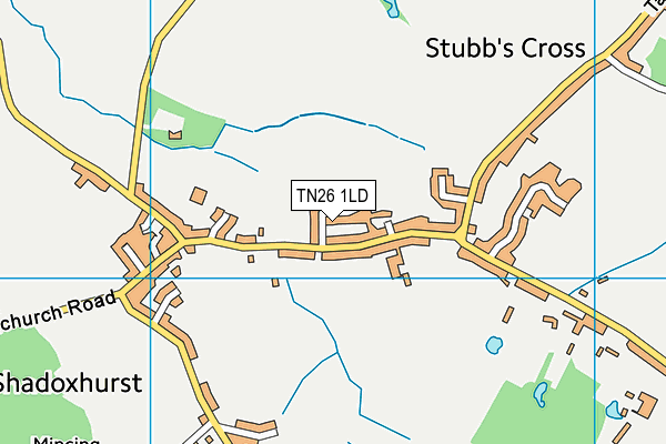 TN26 1LD map - OS VectorMap District (Ordnance Survey) TN26 1LD map - OS VectorMap District (Ordnance Survey)