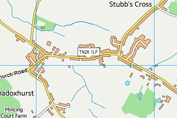 TN26 1LF map - OS VectorMap District (Ordnance Survey) TN26 1LF map - OS VectorMap District (Ordnance Survey)