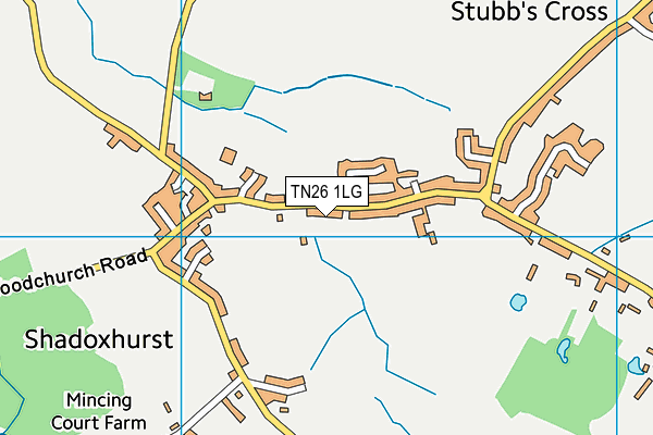 TN26 1LG map - OS VectorMap District (Ordnance Survey) TN26 1LG map - OS VectorMap District (Ordnance Survey)