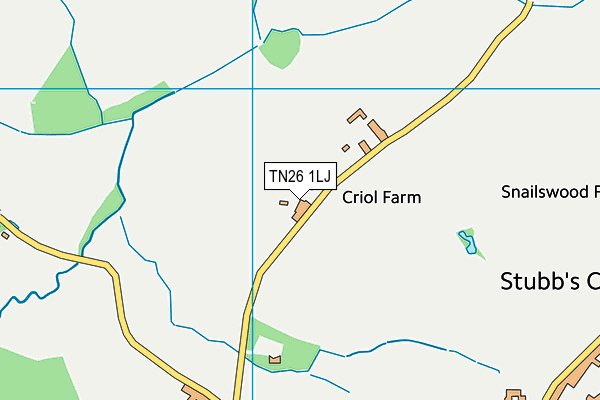 TN26 1LJ map - OS VectorMap District (Ordnance Survey) TN26 1LJ map - OS VectorMap District (Ordnance Survey)
