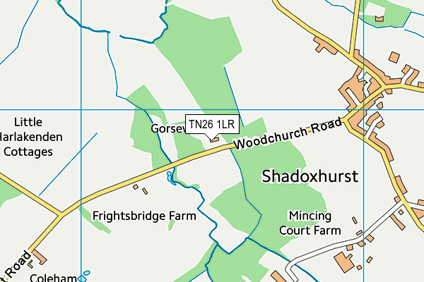 TN26 1LR map - OS VectorMap District (Ordnance Survey) TN26 1LR map - OS VectorMap District (Ordnance Survey)