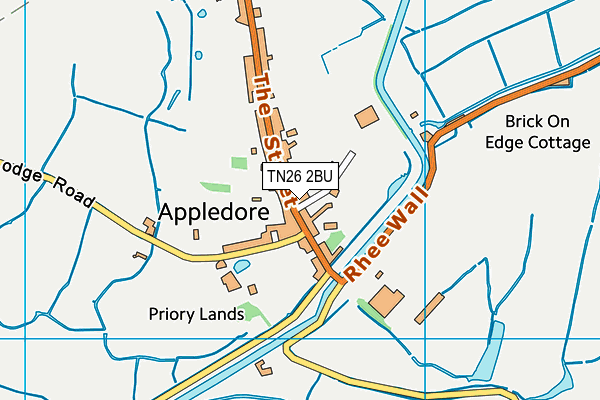 TN26 2BU map - OS VectorMap District (Ordnance Survey) TN26 2BU map - OS VectorMap District (Ordnance Survey)