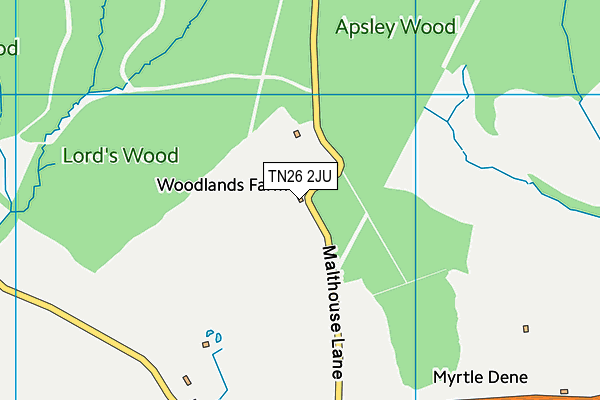 TN26 2JU map - OS VectorMap District (Ordnance Survey) TN26 2JU map - OS VectorMap District (Ordnance Survey)