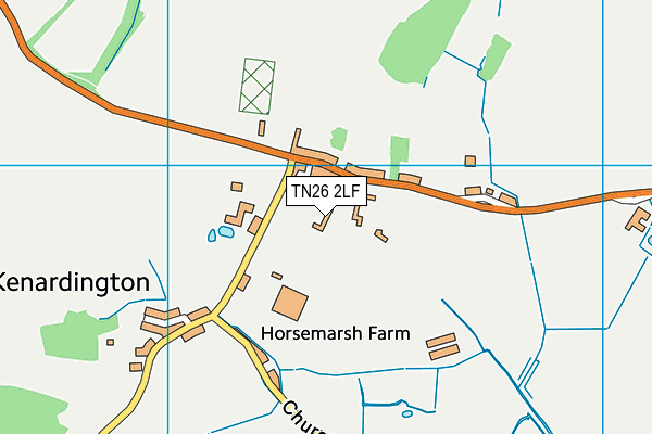 TN26 2LF map - OS VectorMap District (Ordnance Survey) TN26 2LF map - OS VectorMap District (Ordnance Survey)
