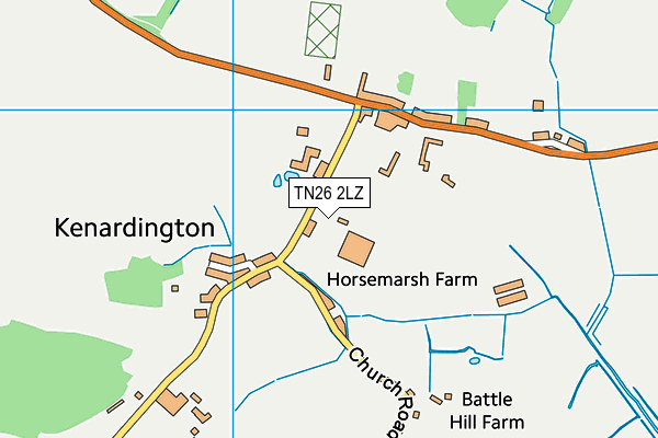 TN26 2LZ map - OS VectorMap District (Ordnance Survey) TN26 2LZ map - OS VectorMap District (Ordnance Survey)