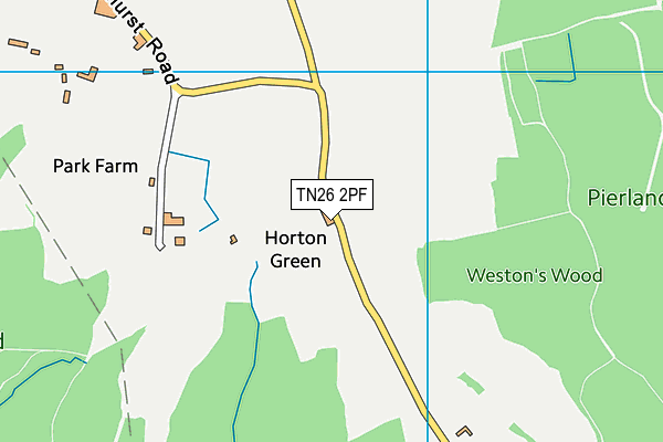 TN26 2PF map - OS VectorMap District (Ordnance Survey) TN26 2PF map - OS VectorMap District (Ordnance Survey)