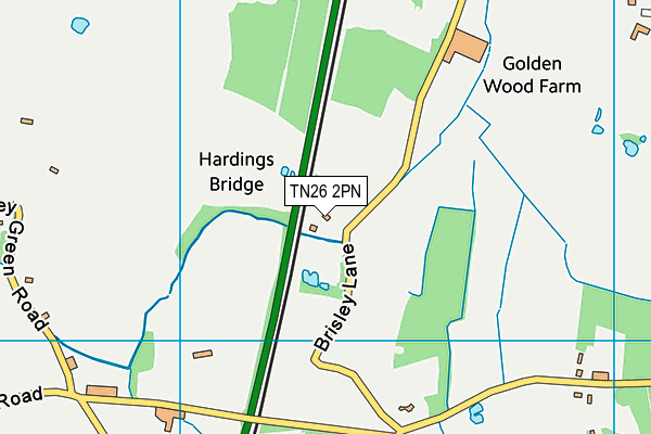TN26 2PN map - OS VectorMap District (Ordnance Survey) TN26 2PN map - OS VectorMap District (Ordnance Survey)