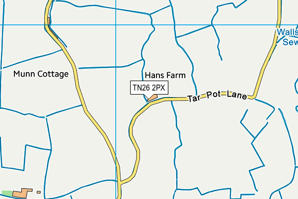 TN26 2PX map - OS VectorMap District (Ordnance Survey) TN26 2PX map - OS VectorMap District (Ordnance Survey)