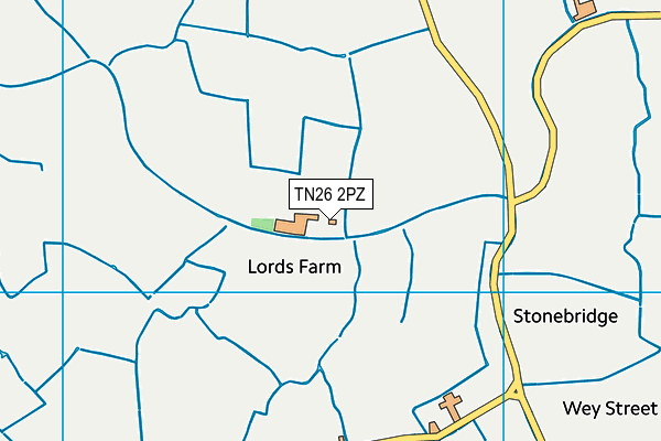 TN26 2PZ map - OS VectorMap District (Ordnance Survey) TN26 2PZ map - OS VectorMap District (Ordnance Survey)