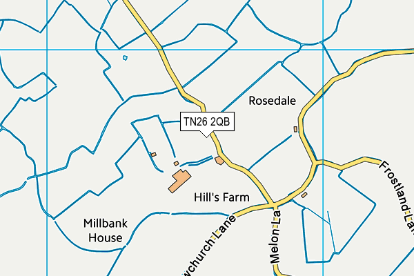 TN26 2QB map - OS VectorMap District (Ordnance Survey) TN26 2QB map - OS VectorMap District (Ordnance Survey)