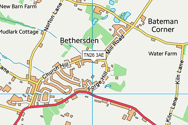 TN26 3AE map - OS VectorMap District (Ordnance Survey) TN26 3AE map - OS VectorMap District (Ordnance Survey)