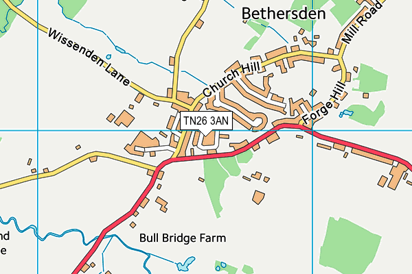 TN26 3AN map - OS VectorMap District (Ordnance Survey) TN26 3AN map - OS VectorMap District (Ordnance Survey)