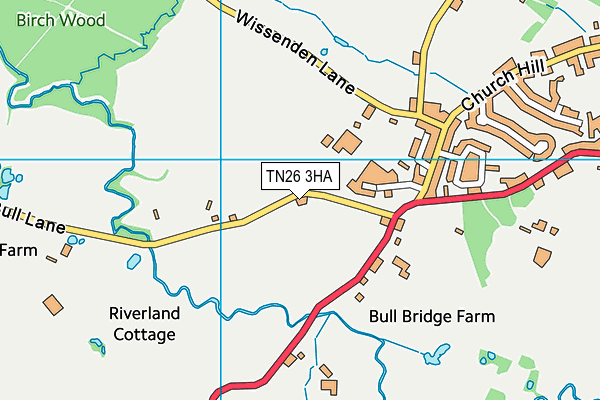TN26 3HA map - OS VectorMap District (Ordnance Survey) TN26 3HA map - OS VectorMap District (Ordnance Survey)