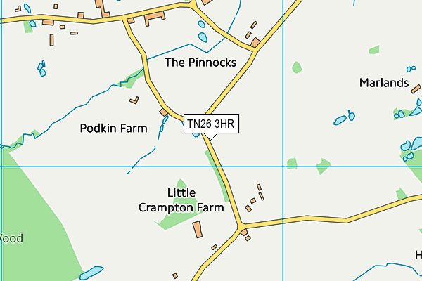 TN26 3HR map - OS VectorMap District (Ordnance Survey) TN26 3HR map - OS VectorMap District (Ordnance Survey)