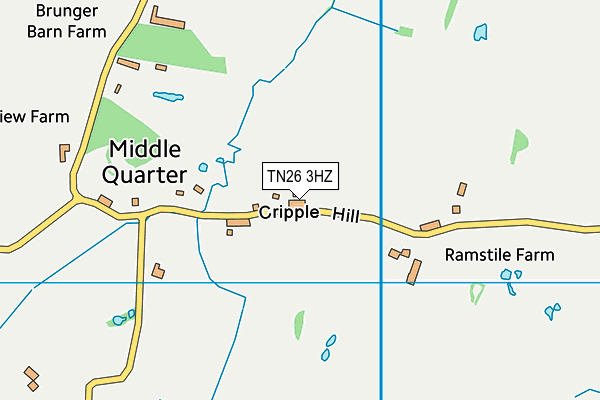TN26 3HZ map - OS VectorMap District (Ordnance Survey) TN26 3HZ map - OS VectorMap District (Ordnance Survey)