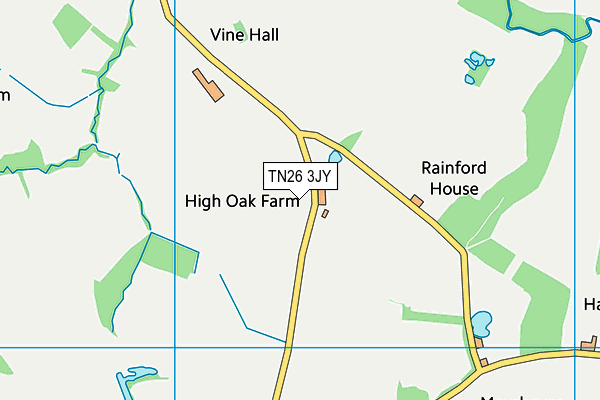 TN26 3JY map - OS VectorMap District (Ordnance Survey) TN26 3JY map - OS VectorMap District (Ordnance Survey)