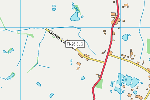 TN26 3LG map - OS VectorMap District (Ordnance Survey) TN26 3LG map - OS VectorMap District (Ordnance Survey)