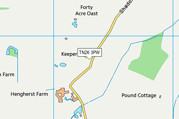 TN26 3PW map - OS VectorMap District (Ordnance Survey) TN26 3PW map - OS VectorMap District (Ordnance Survey)
