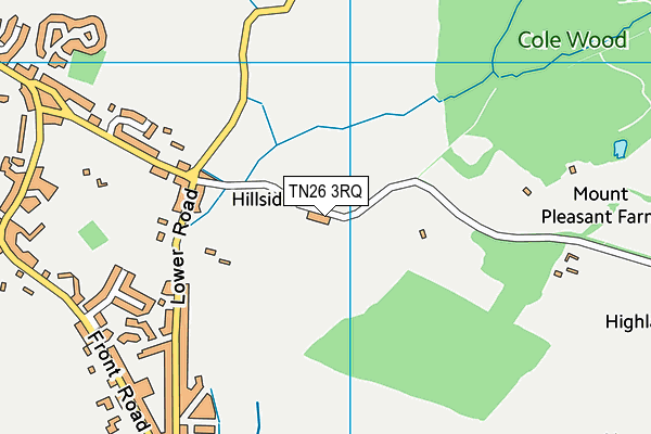 TN26 3RQ map - OS VectorMap District (Ordnance Survey) TN26 3RQ map - OS VectorMap District (Ordnance Survey)