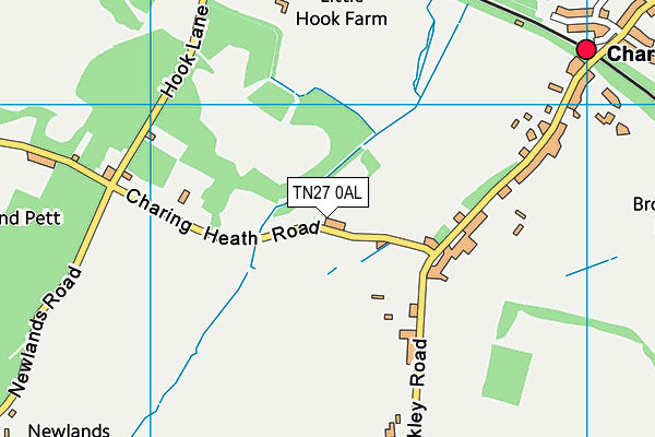 TN27 0AL map - OS VectorMap District (Ordnance Survey) TN27 0AL map - OS VectorMap District (Ordnance Survey)