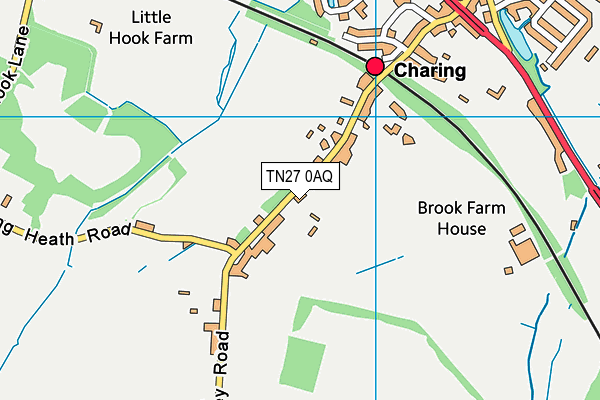 TN27 0AQ map - OS VectorMap District (Ordnance Survey)