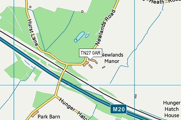 TN27 0AR map - OS VectorMap District (Ordnance Survey) TN27 0AR map - OS VectorMap District (Ordnance Survey)