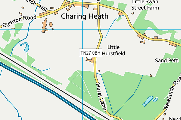 TN27 0BH map - OS VectorMap District (Ordnance Survey) TN27 0BH map - OS VectorMap District (Ordnance Survey)