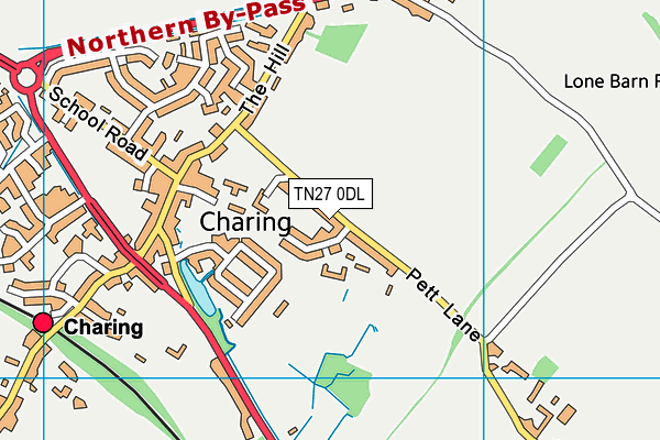 TN27 0DL map - OS VectorMap District (Ordnance Survey) TN27 0DL map - OS VectorMap District (Ordnance Survey)