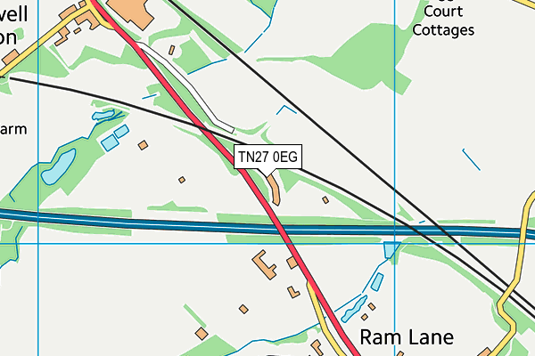 TN27 0EG map - OS VectorMap District (Ordnance Survey) TN27 0EG map - OS VectorMap District (Ordnance Survey)