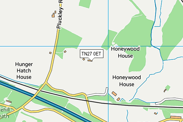 TN27 0ET map - OS VectorMap District (Ordnance Survey) TN27 0ET map - OS VectorMap District (Ordnance Survey)