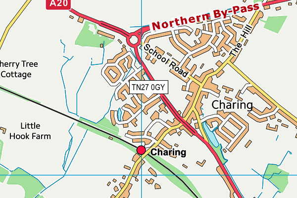 TN27 0GY map - OS VectorMap District (Ordnance Survey) TN27 0GY map - OS VectorMap District (Ordnance Survey)