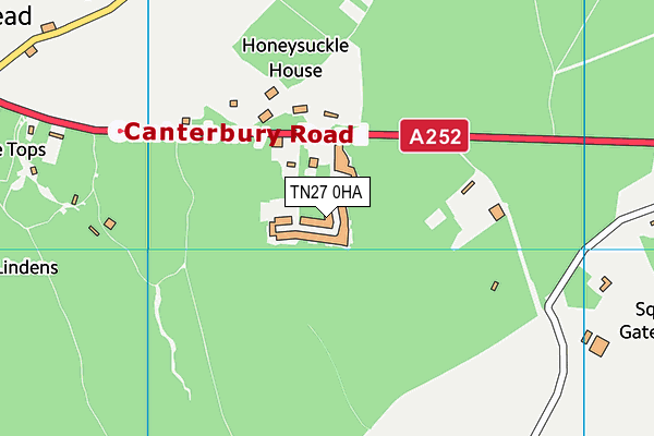 TN27 0HA map - OS VectorMap District (Ordnance Survey) TN27 0HA map - OS VectorMap District (Ordnance Survey)