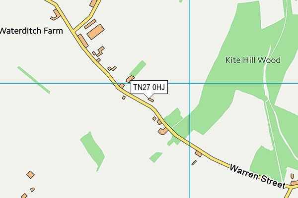 TN27 0HJ map - OS VectorMap District (Ordnance Survey) TN27 0HJ map - OS VectorMap District (Ordnance Survey)