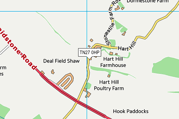 TN27 0HP map - OS VectorMap District (Ordnance Survey) TN27 0HP map - OS VectorMap District (Ordnance Survey)