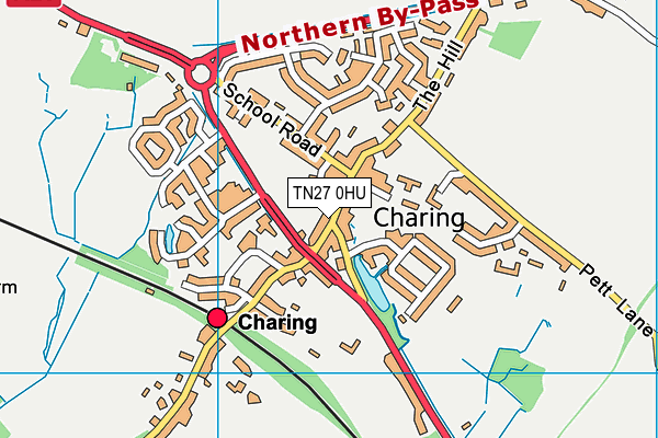 TN27 0HU map - OS VectorMap District (Ordnance Survey) TN27 0HU map - OS VectorMap District (Ordnance Survey)
